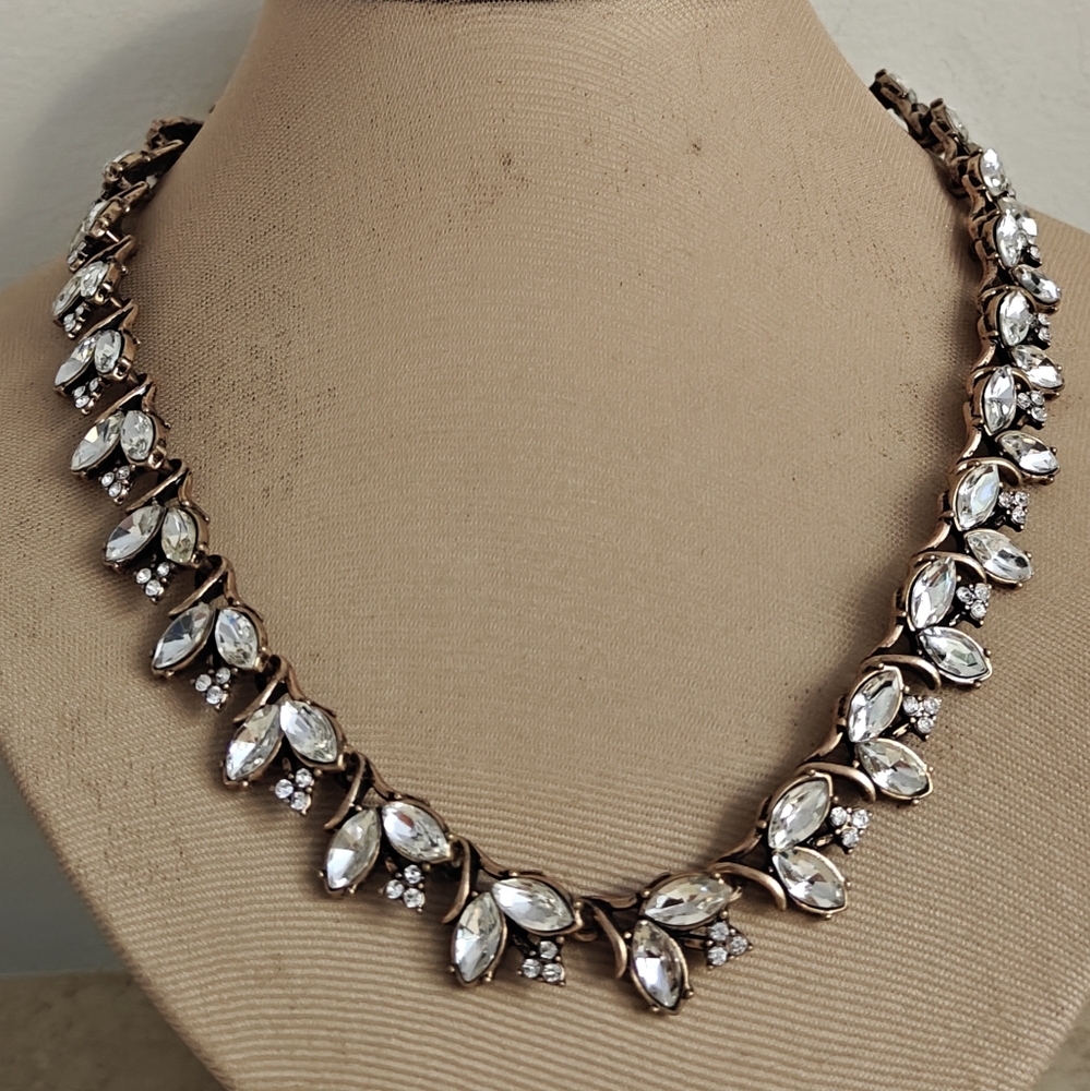 Dazzling Zara Clear Crystal Statement Collar Necklace